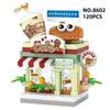 Vista de Calle Restaurante Postre Café Mascota Tienda de Frutas Bloques de Construcción Modelo Casa de Comida Ladrillos Regalo para Niñas Juguetes para Niños