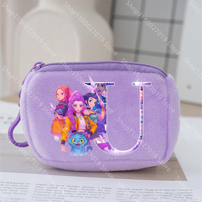 K Pop Lovci démonů Peněženka na mince pro Dětské dívky Roztomilá Přenosná peněženka Kreslené Anime Tištěný Dopis Kapsička na uložení karet Dětské dárky