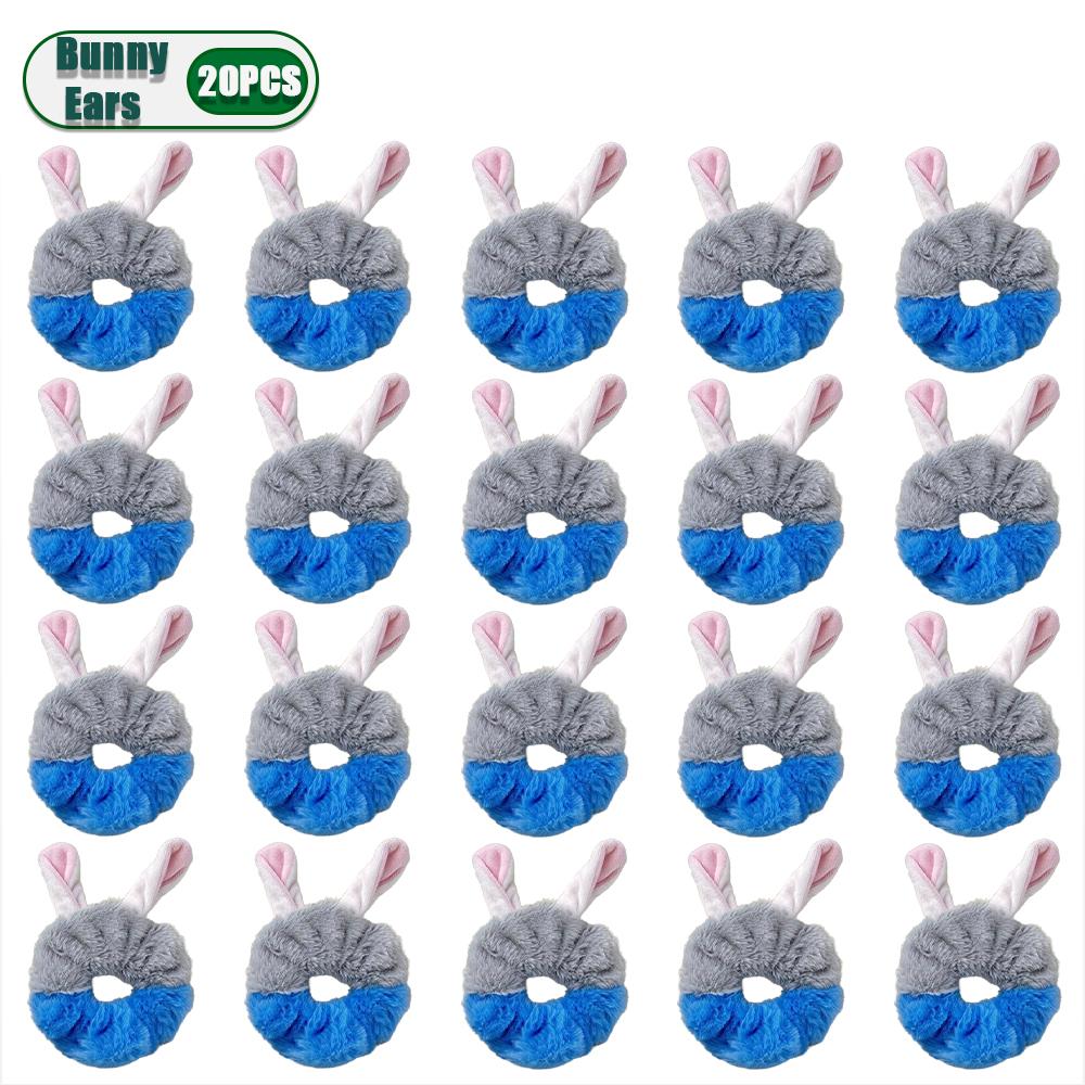 1-20PCS Cute Fox Bunny Ear Plush Elastic Hair Ties Women Girls Ponytail Hair Bands Hair Accessories Girls Gift Easter Gift