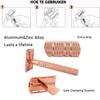 Rose Gold Razor Classic Double Edge Safety Razor for Mens Shaving& Womens Hair Removal Shaving Blades Manual Shaver