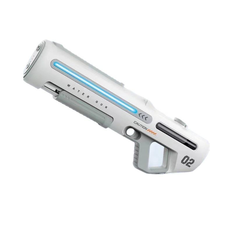 Electric Water Gun with Cool Lights - Large Capacity, Self-Priming, Automatic Shooting; Perfect Beach Toy for Children