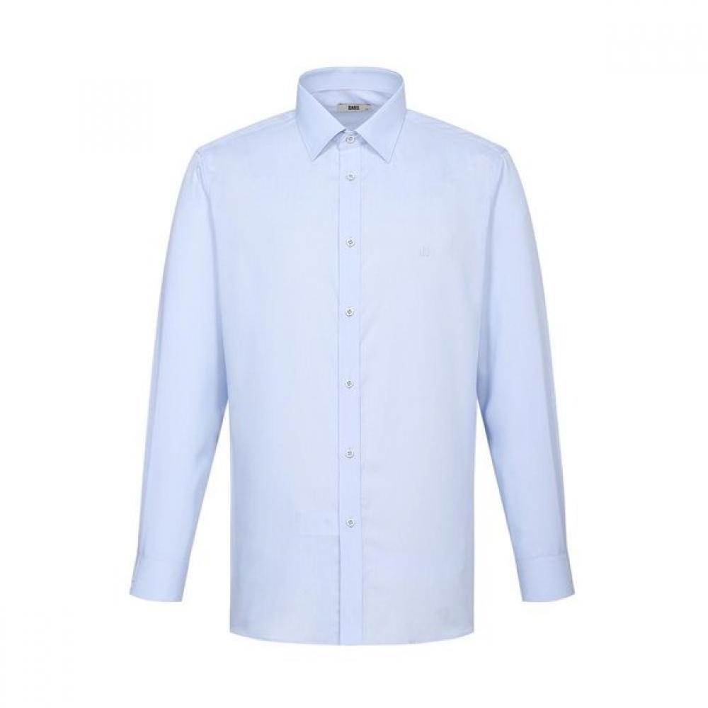 

DakS Men S Solid Regular Fit Long Sleeve Shirt dmS1Shdl115b1 Blue/095