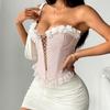 Women S Slimming Lace Trim Bustier Corset Push Up Waist Trainer