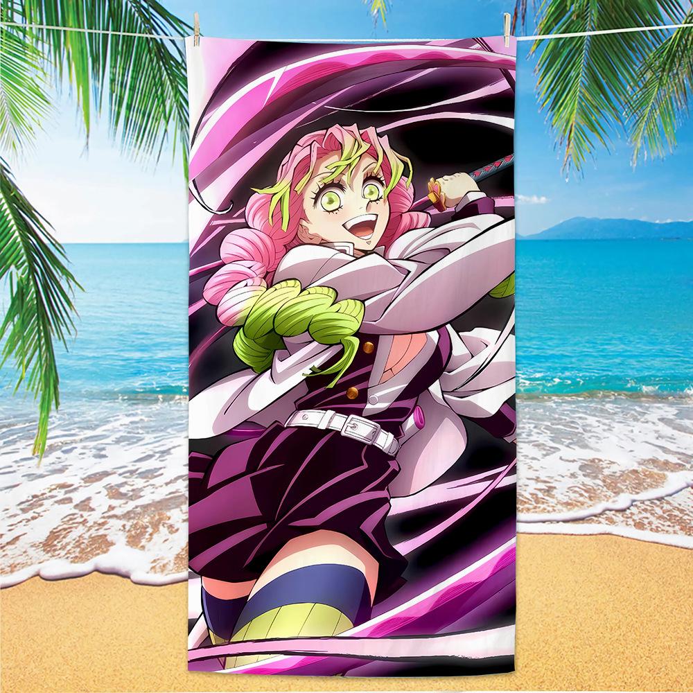 D-Demon Slayer Beach Towels Personalized Bath Towels Pool Vacation Gift Picnic Towel Quick-Drying Party Gifts Children's Day