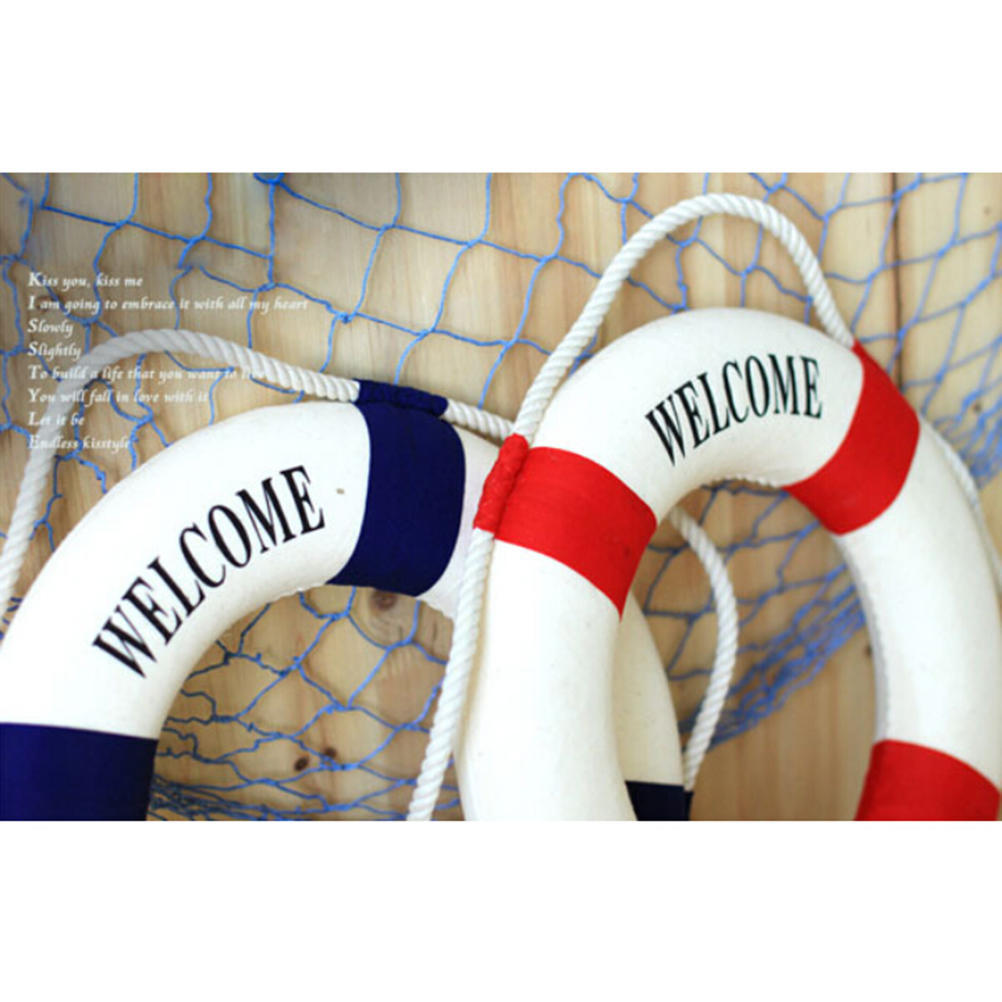 Creative Mediterranean Style Lifebuoy Home Wall Hanging Foam Cotton Lifebuoy Decoration