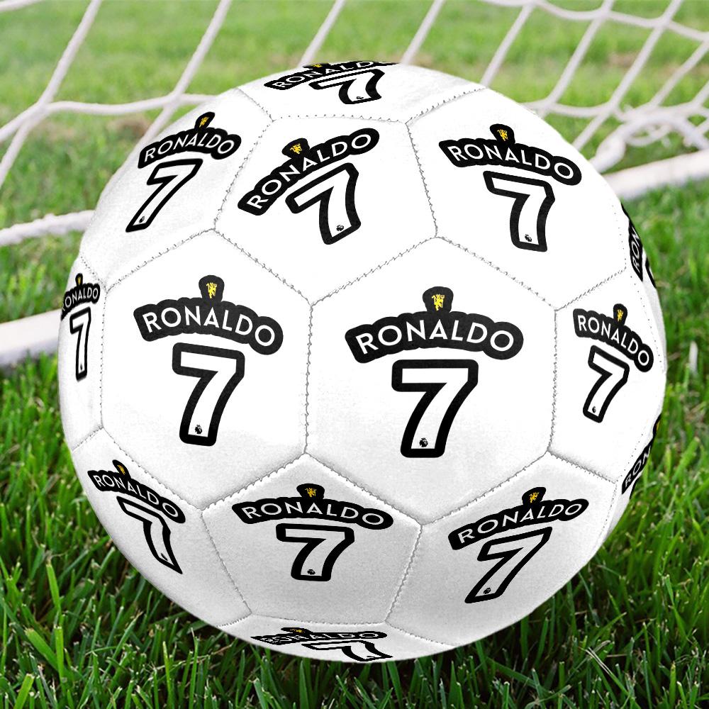 Pallone da Calcio Iconico Numero 7 di Ronaldo Misura 5 Cucito a Macchina Allenamento e Partite all'Aperto Ideale per gli Appassionati di Calcio