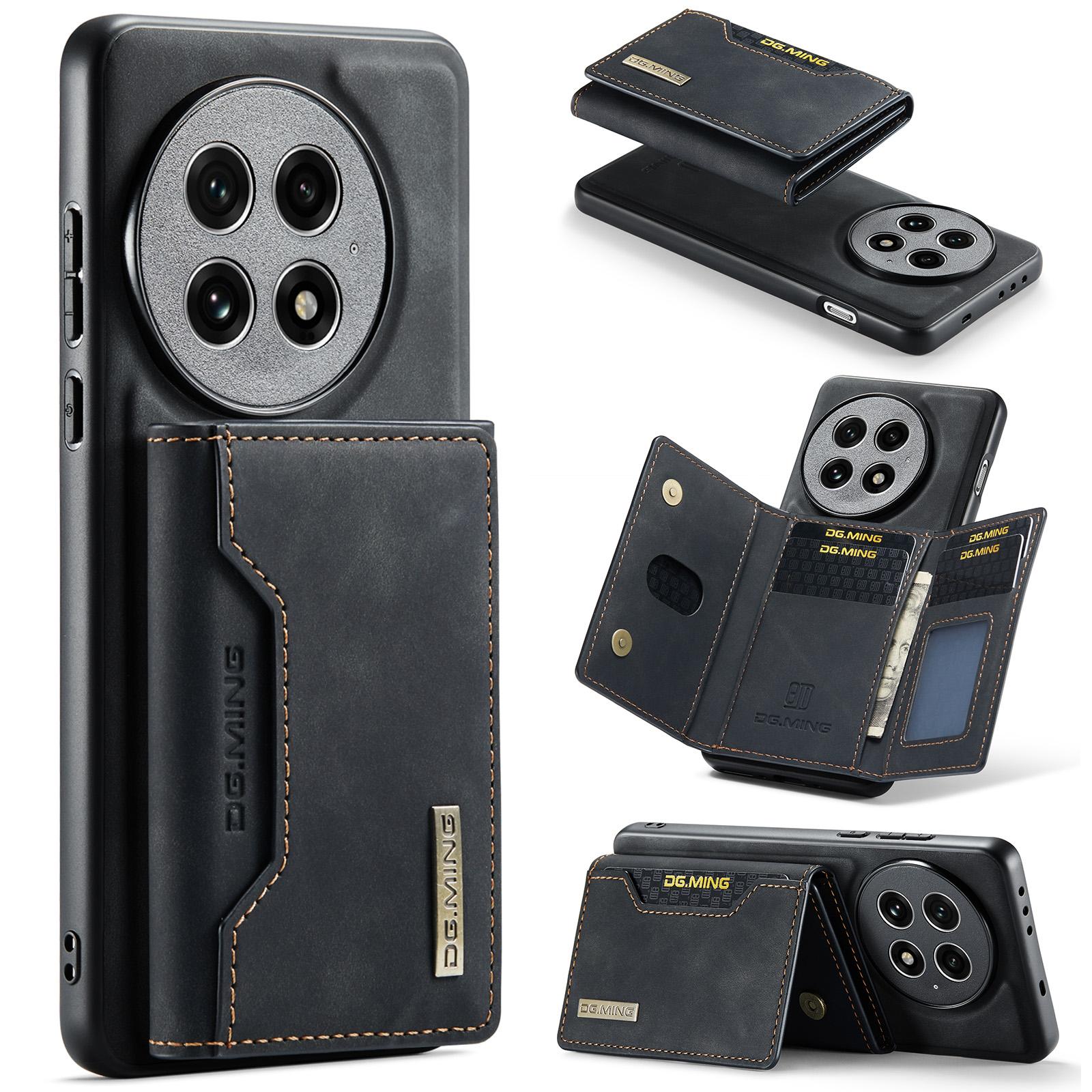 

DG.MING M2 Series for OnePlus 13 Case PU+PC+TPU Phone Cover Detachable Wallet Black