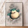 Japan Anime Pokemon Cartoon Canvas Painting Pikachu Gengar Eevee Mew Wall Art Posters Print Pictures Children's Room Home Decor