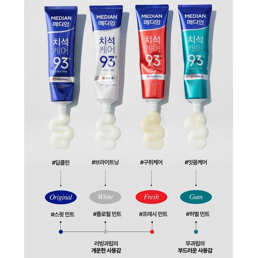 Median Original Toothpaste 120g, Korean Toothpaste