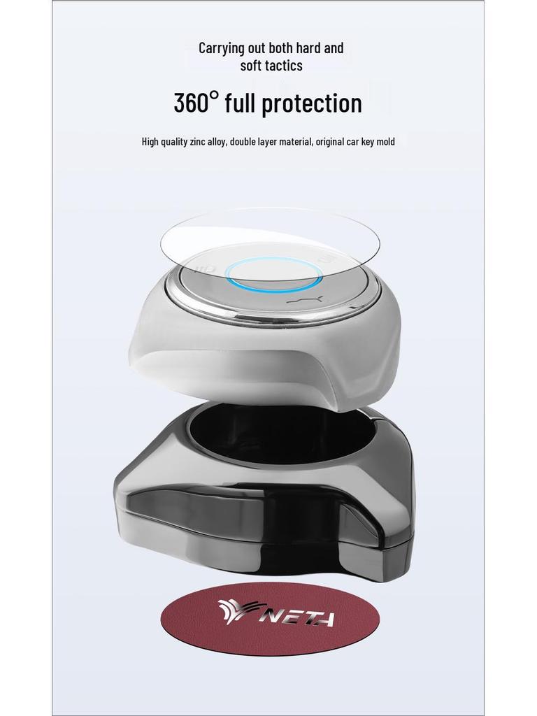 Nezha S Key Case: Luxury Metal Hanging Key Buckle for New Energy V Car – Anti-Lost Remote Control Bag for Men (U2/GT)