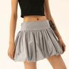Dámská bublinková sukně s volánovým lemem, plisovaná krátká sukně s vysokým pasem, nadýchaná streetwearová A-liniová rozšířená sukně