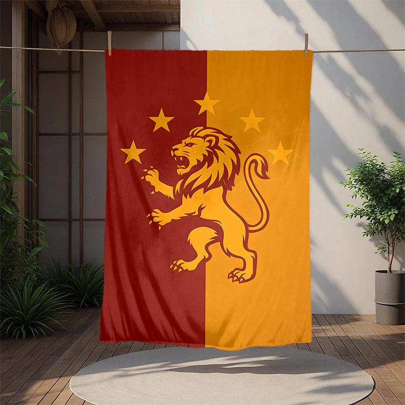 Galatasaray Flannel Blanket Soft Warm All-Season Throw, Design for Camping, Car Travel, Hiking Sofa, Bed, Office Perfect Gift for Parties