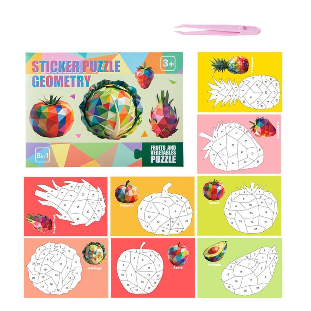 Educational Toys DIY Paste Material Kit Handmade Animals Sticker Book  Children