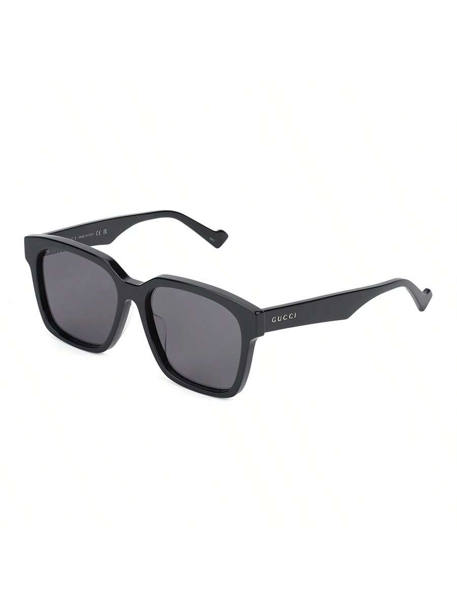Солнцезащитные очки Gucci GG0965SA Оверсайз Квадратные - Блестящие Черные & Серые Линзы