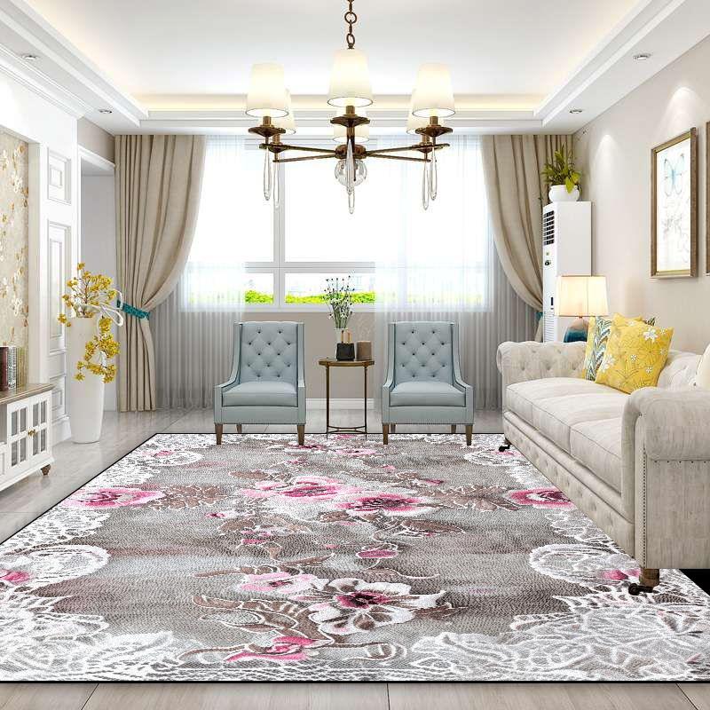 Lekki Luksus Kwiaty Rośliny Dywan Dekoracja Salonu Dywaniki pod Sofę do Sypialni Duży Obszar Antypoślizgowe Maty Podłogowe Maty Wejściowe