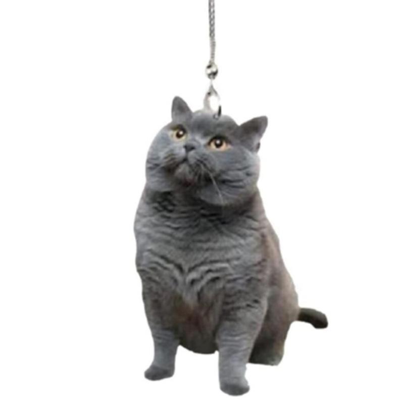 2D Sevimli Kedi Yavrusu Araba Asılı Cament Yavru Köpek Simülasyon Modeli Yaratıcı Araba İç Dekor Hayvan Akrilik Kolye Çocuk Oyuncak Hediye
