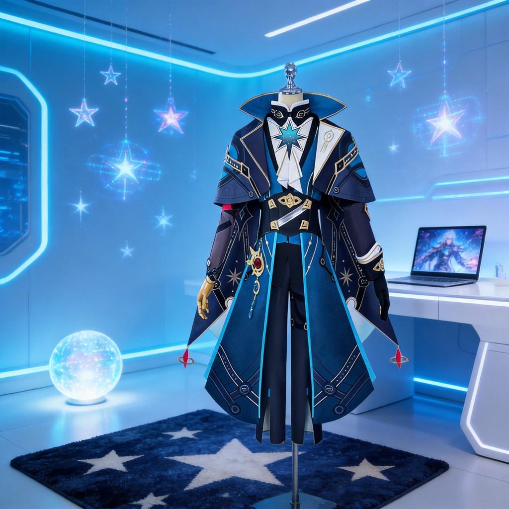 Honkai Star Rail Anaxagoras Cosplay-dräkt Med Tillbehör För Anime Rollspel