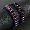 Titanium Steel Cycling Bracelet Men Geometric Biker Chain Style Black With Gold Blue Red Accents Durable Adjustable Wristband