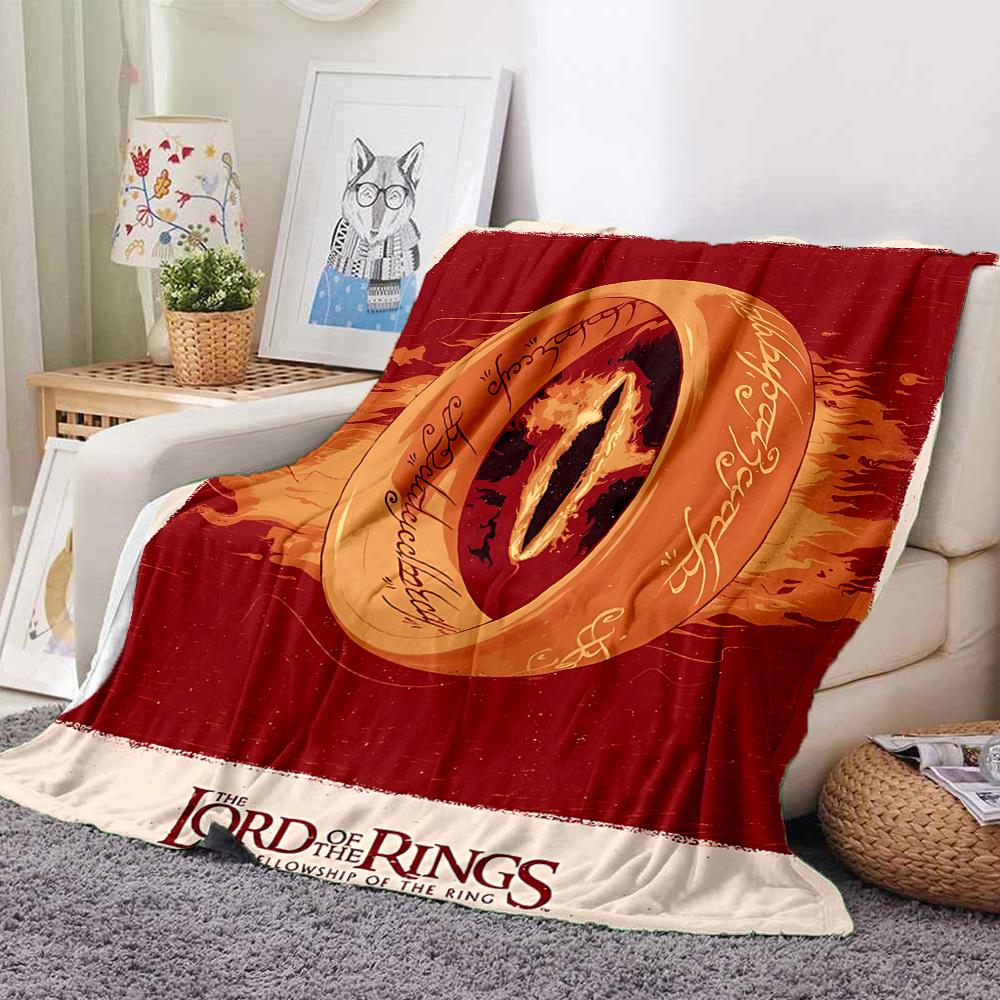 1pc The Lord of the Rings Flannel Throw Blanket - HD Printed Lightweight Soft Warm All-Season Blanket for Sofa, Bed, Travel075