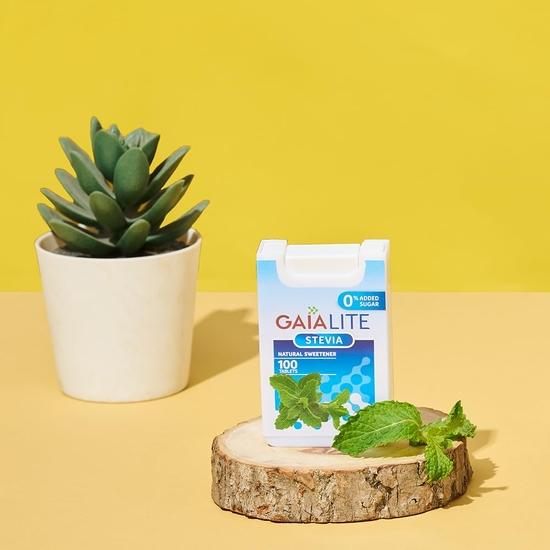 Gaia Lite Stevia NaturalPowdered , Natural Sugarfree Sweetener Perfect for Diabetes Management and Weight Loss|Made with Natural Stevia Extrac