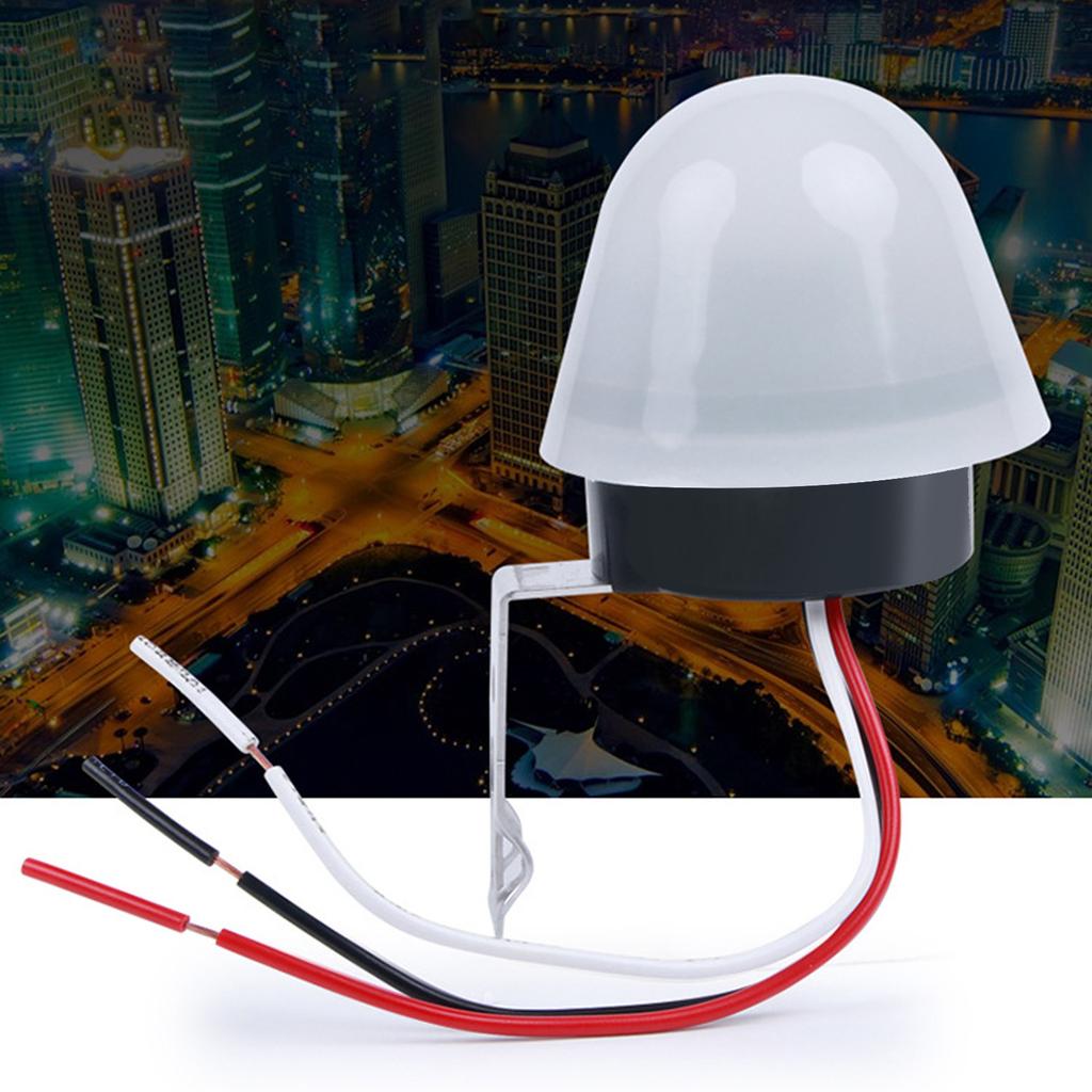 2 Pcs Photocell Light Control   10A Rainproof Sensitive Auto On Off Light   for Outdoor Garden