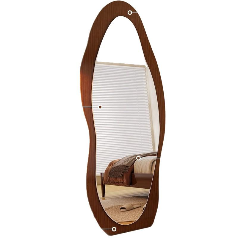 Ethnic Style Irregular Wall-Mounted Full-Length Floor Mirror for Indoor Use