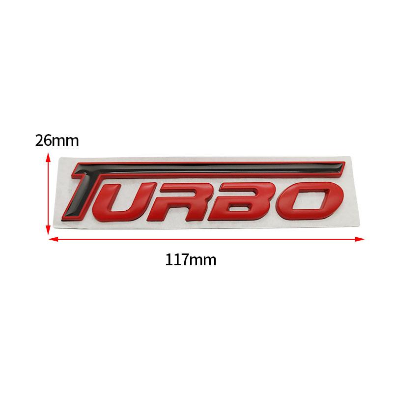 3D Metal Sticker TURBO Badge Emblem Sticker For BMW Mercedes Volkswagen Chevrolet Peugeot Kia Ford Honda Toyota Car Accessories