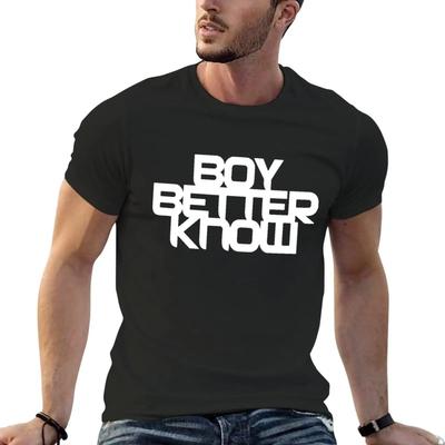 Boy Better Know - Brustplatzierung (Weiß) T-Shirt Custom Design dein eigenes übergroßes Grafik-T-Shirt Bluse T-Shirts für Herren Pack