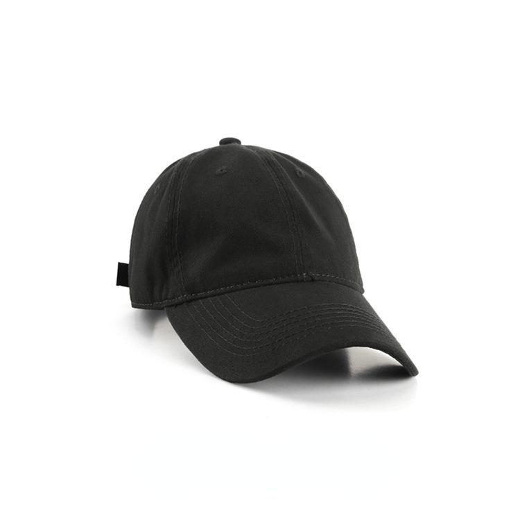 Solid color baseball cap cotton ins men's and women's black soft cap tide