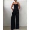 Spring and Summer Slim-Waist Straight-Leg Jumpsuit