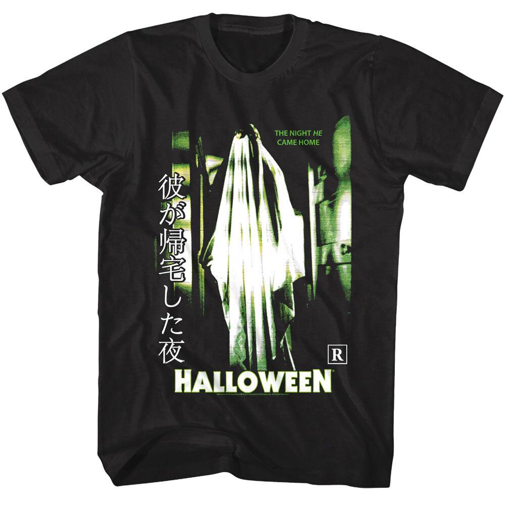 Halloween Sheet with Glasses Men T Shirt Japanese Movie Poster Michael Myers M