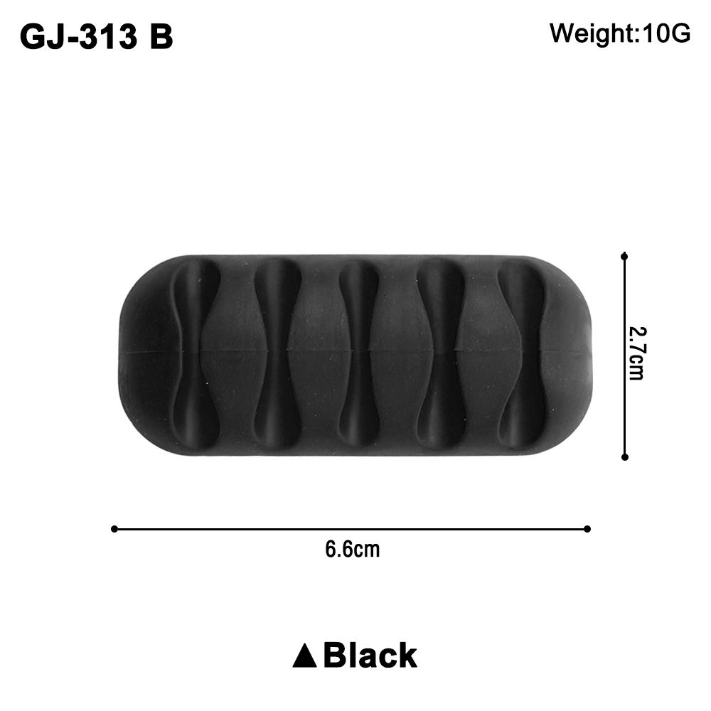 1PC 10G 7 Colour Silicone Wire Charger Lead Fixing Clips SUSB Cable Organizer Winder Desktop Tidy Holder for Mouse Headphone