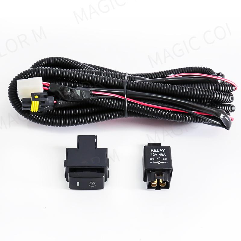 Wires Harness For Car Fog Light Socket Switch Indicator for Toyota Honda Nissan Mitsubishi Ford Suzuki Kia Car Accessories 12V