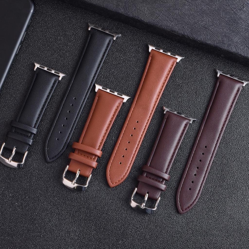 Bracelet Belt Leather Band for Apple Watch Series 10 42mm 46MM 44MM 40MM 41MM 45MM 49mm Strap for iWatch 10 9 8 7 6 SE 5 4 Wristband