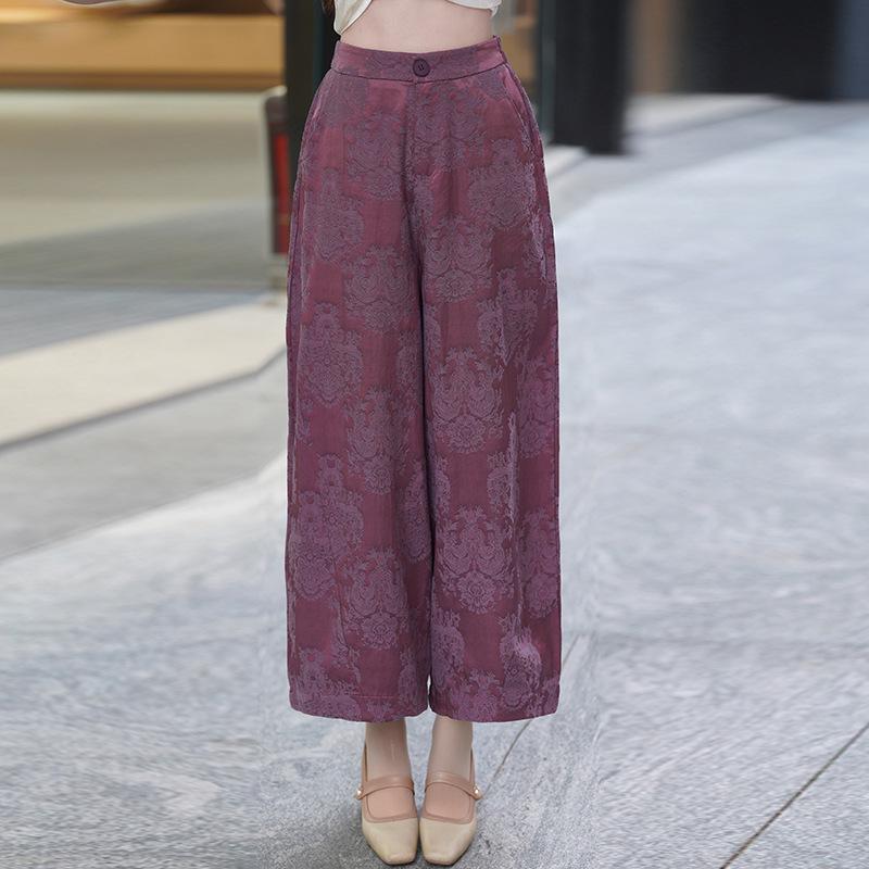 2026 Chinese Style Jacquard Embroidered Vest & Wide-Leg Pants Set Small