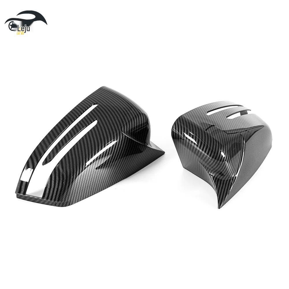 Glänzend schwarze Stierhorn-Rückspiegelabdeckung für 2007-2014 Mercedes C-Klasse W204/W176/W212.