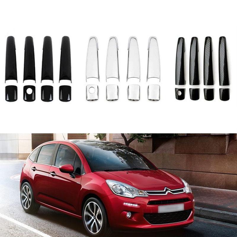 Car Door Handle Bowl Trim Cover Protect for Citroen C3 2009 2010 2011 2012 2013 2014 2015 2016