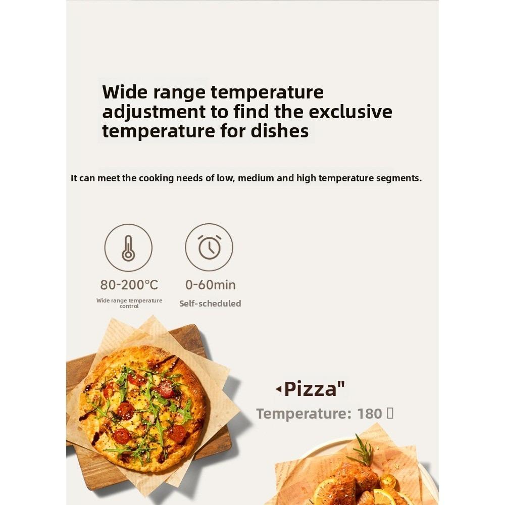 Mijia Air Fryer 5L, No Turn Over Cooking, 6.2" Clear View Window, High Temp Resistant Metal Liner, Multi-Function Air Fryer for Home