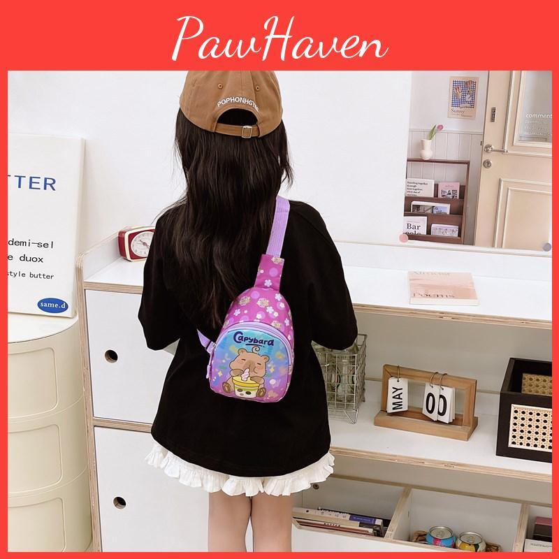 Capybara Crossbody Printed Bag Children Cartoon Outdoor Leisure Bag Shoulder