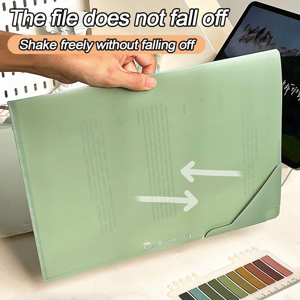 5pcs/set Clipboard File Folders Plastic File Organizer Useful Sorting Storage Bag  Stationery