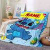 Custom Name Lilo & Stitch Floral Adventure blanket for Couch & Bed, Plush Cozy Fuzzy Blanket Super Soft & Warm Blankets for Fall and Winter. 0908407
