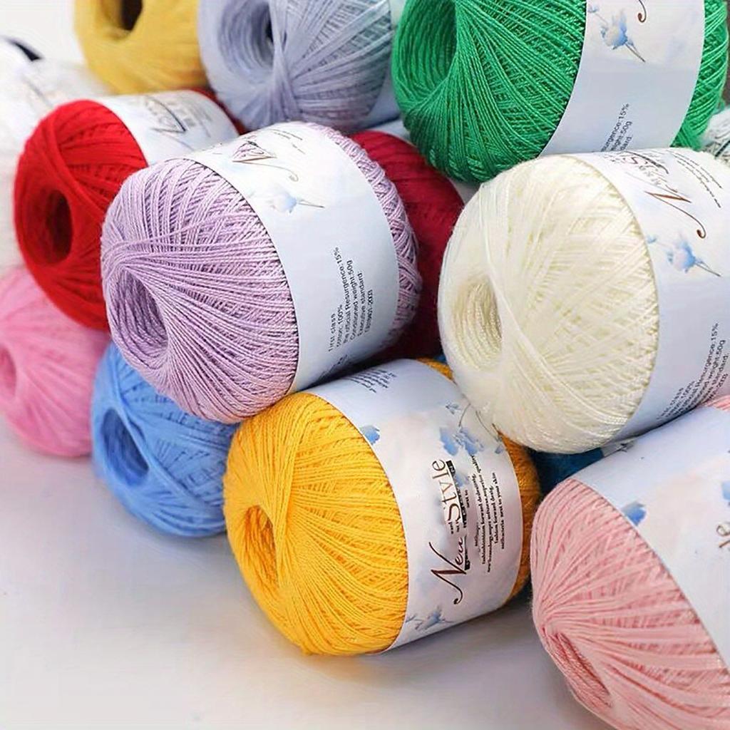 6pcs 300g/10.56oz Cotton Worsted Yarn Multi-Color Machine Washable Knitting Crochet Yarn DIY Yarn for Shawls Amigurumi, Baby Blankets Craft Supplies