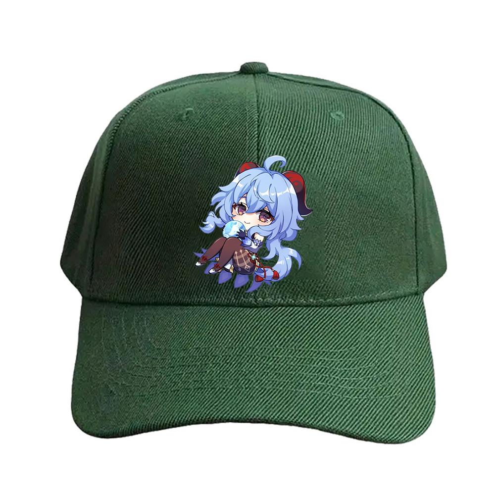 Chibi Ganyu Genshin Impact Cap Summer Woman Man Adult Casual Fashion Casual Adjustable Hiking Fishing Hat Sun Hat