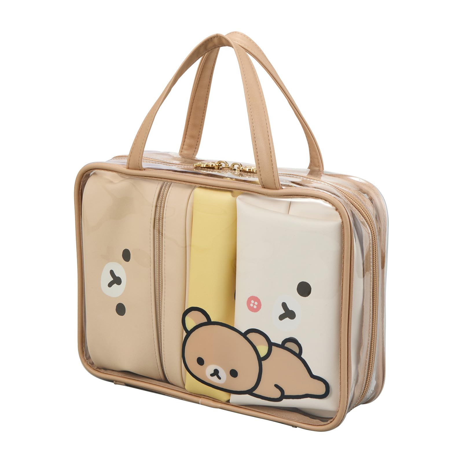 Набор дорожных косметичек Rilakkuma 7122 RK47. Бежевое Трио