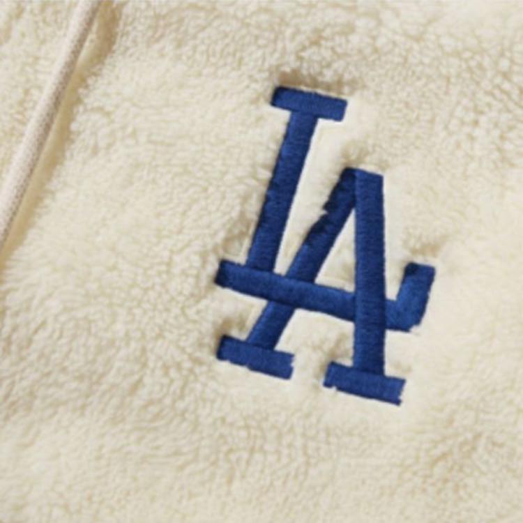New Era Los Angeles Dodgers FW22 Logo Embroidered Loose Fit Hooded Jacket Unisex jackets White 13338647