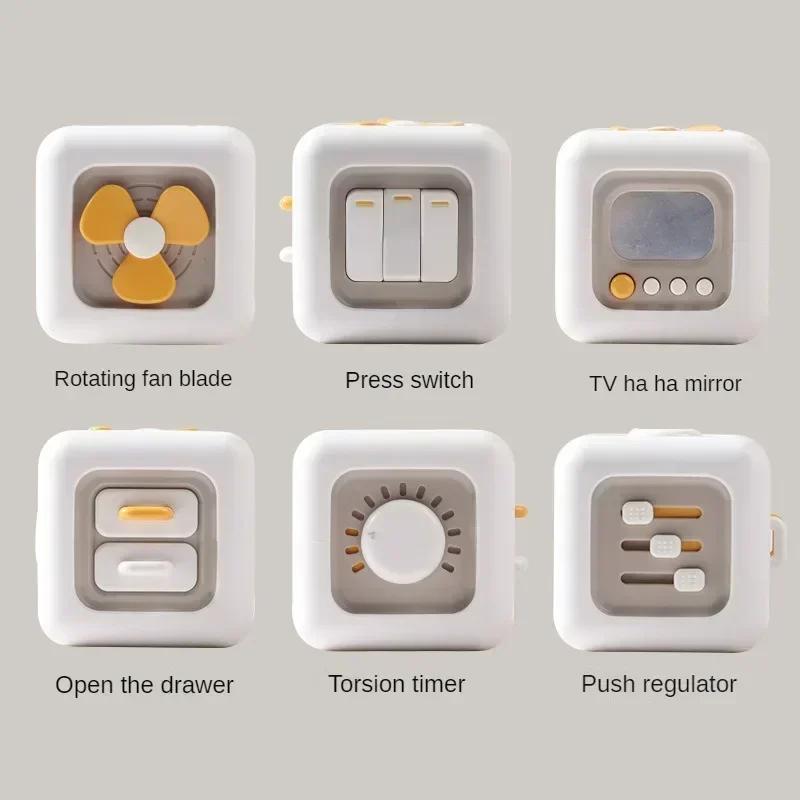 Caja ocupada de seis caras para niños cubo mgico juguete Montessori para educacin temprana Halloween Accin de Gracias Na