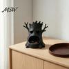 3D Printed Home Accents Spooky Tree Candle Holder, Creepy Stump Figurine Statue for Halloween Decoration, Desktop Storage Ornament Tabletop Decor Dark