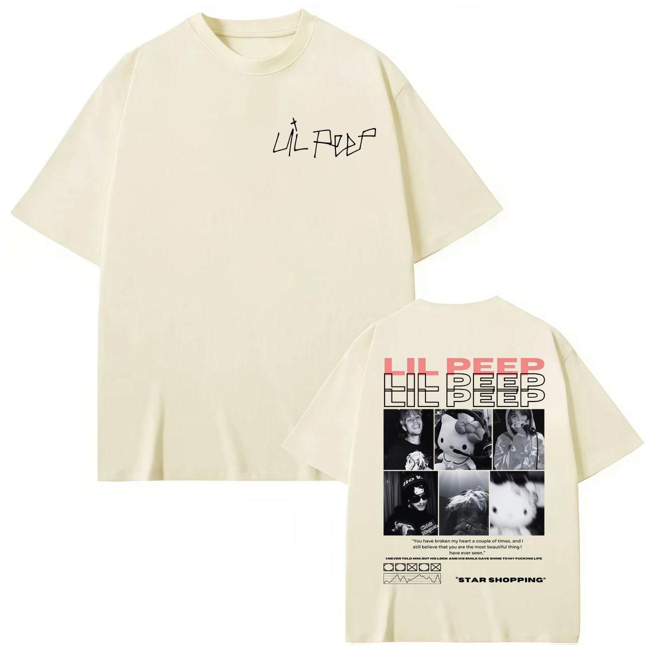 

Репер Lil Peep Нова Модна Естетика Футболки Hellboy Crybaby Хіп-Хоп Графічні Топи Чоловічий Жіночий Одяг Оверсайз Бавовняні Сорочки M