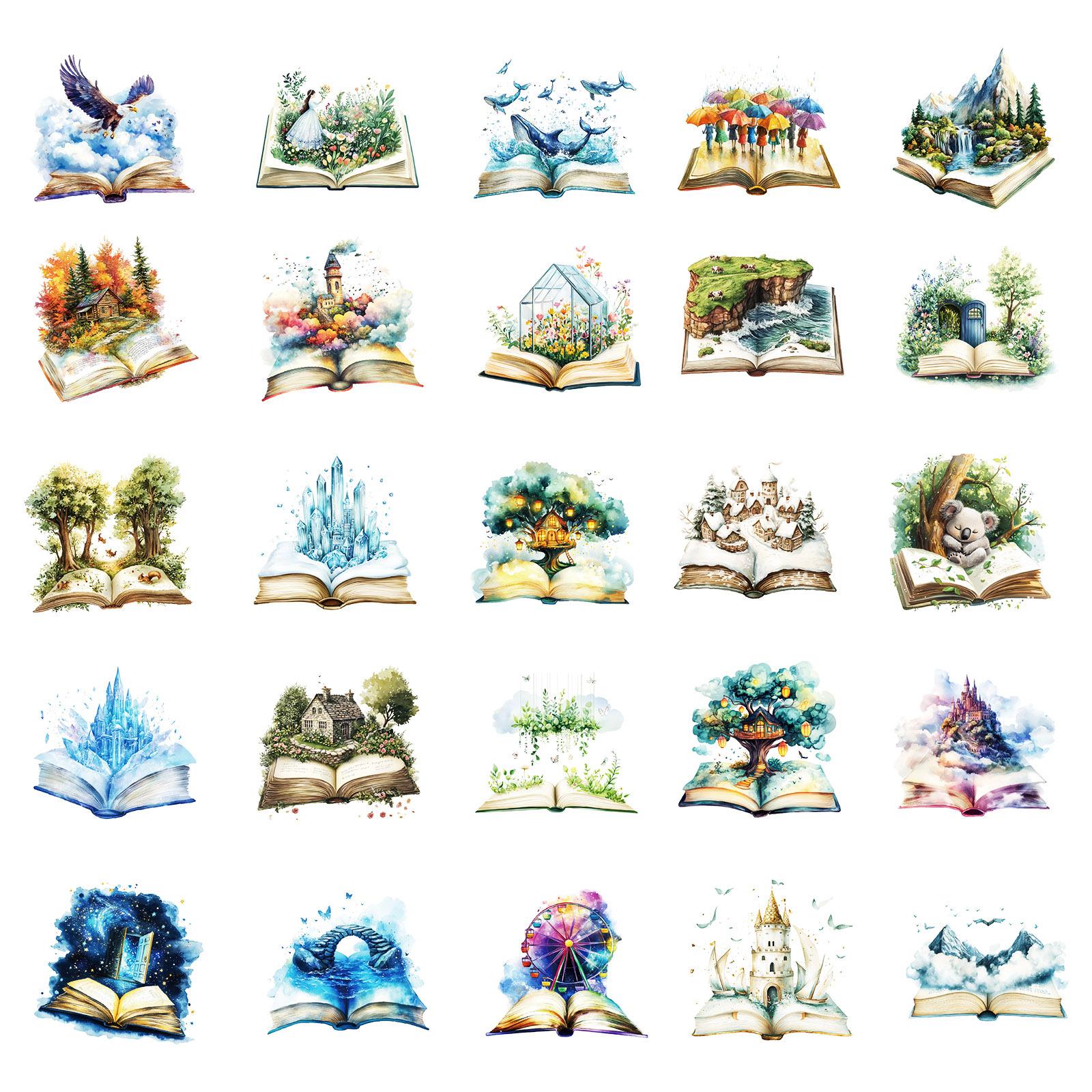 

Лесной мир в 50 книгах Наклейки Ноутбук Багаж Ежедневник Граффити Украшение Водонепроницаемый