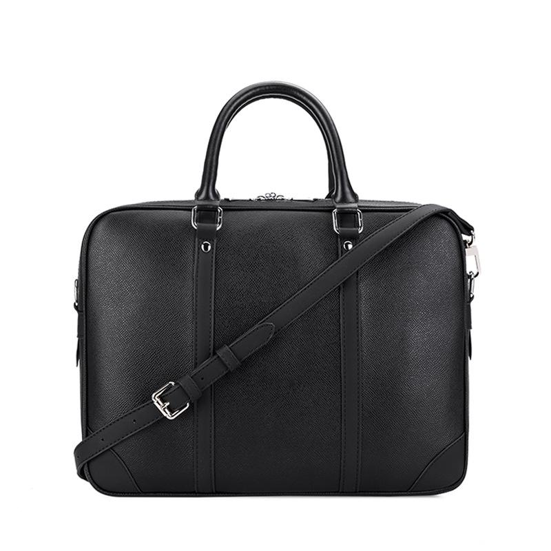 2024 Men's Business Briefcase: European & American Style, Large Capacity, Single Shoulder, Crossbody, Handheld Laptop Bag